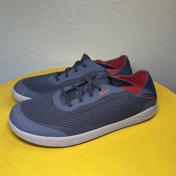 Olukai Moku Pae Men\'s Slip-On 9.5 Gray Orange main image 10